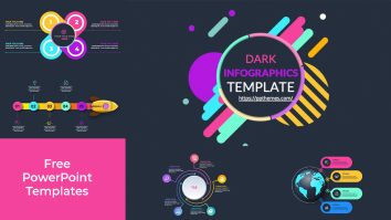 Free Dark PowerPoint Template with Animated Infographics